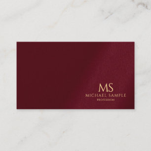 Stylish Gold Text Monogram Luxury Premium Thick Business Card