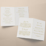 Stylish Gold & White Wedding Program Template<br><div class="desc">Stylish Gold & White Wedding Program Template.</div>