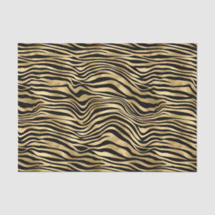 Stylish Gold Zebra Print  Tissue Paper