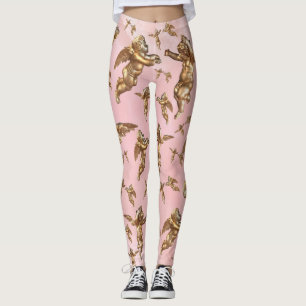 Stylish Golden Angels Rose Quartz Leggings