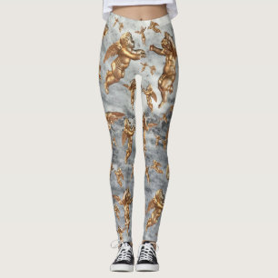 Stylish Golden Angels Zen White Leggings