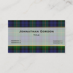 Stylish Gordon Plaid Custom Business Card