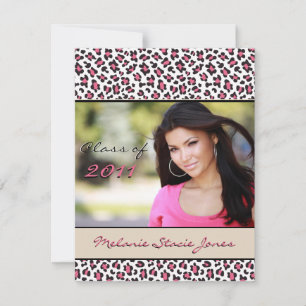 Stylish Grad Announcement / Invitation - Leopard