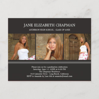Stylish Grad Graduation Postcard