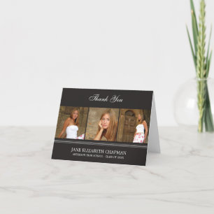 Stylish Grad Graduation Thank You Card