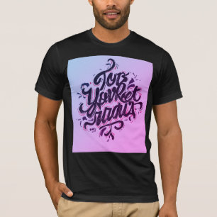 Stylish Gradient Typography T-Shirt for Men
