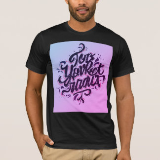 Stylish Gradient Typography T-Shirt for Men