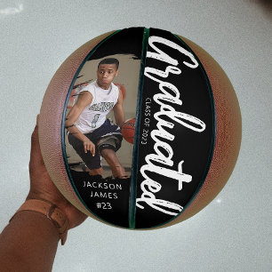 Stylish Graduation Brushed Effect Photo Basketball