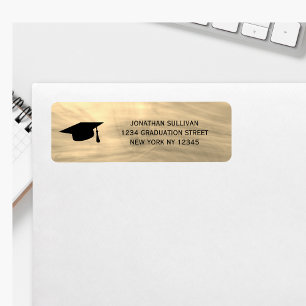 Stylish Graduation Return Address  Label