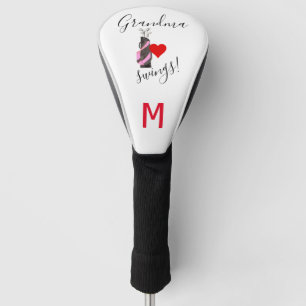 Stylish Grandma Golfer Golf Bag Monogram    Head Cover