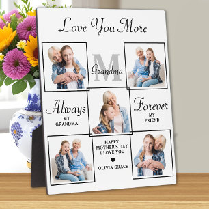 Stylish GRANDMA Personalised 5 Photo Collage Plaque