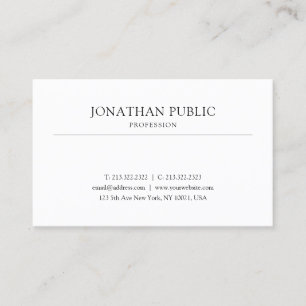 Stylish Graphic Design Professional Smooth Plain Business Card