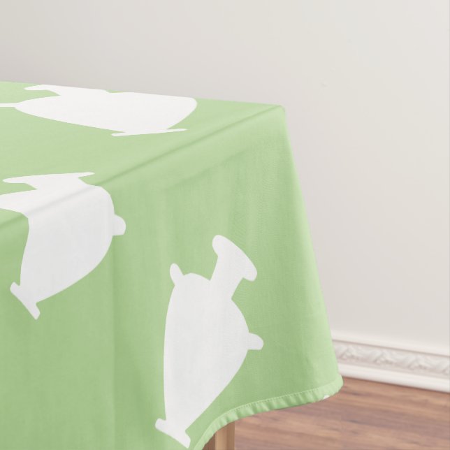 Stylish Greek Vases Pattern Shower Curtain Tablecloth (In Situ)