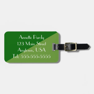 Stylish Green 2 Tone Designer Luggage Tag