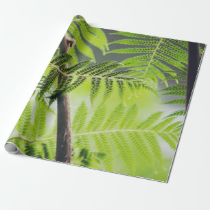 Stylish Green Abstract Floral Wrapping Paper