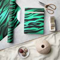 Stylish Green and Black Wild Tiger Stripes Safari