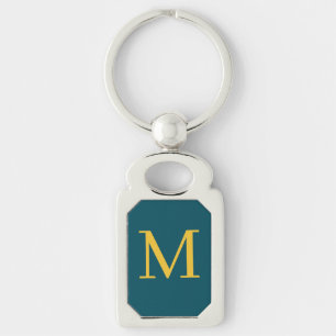 Stylish Green And Yellow Personalised Key Ring