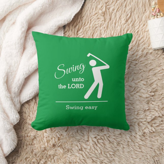 Stylish Green Christian Golf Cushion (Blanket)