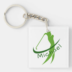 Stylish Green Named Swing Father's Day Key Ring
