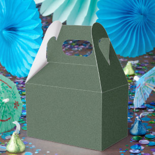 Stylish Green Pattern Luxury Party Treat Gable Favour Box