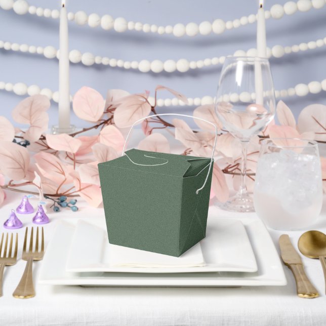 Stylish Green Pattern Luxury Party Treat Take Out Favour Box (Wedding)