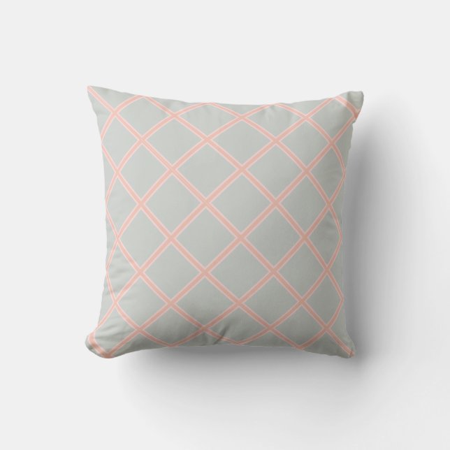Stylish Green Pink Orange Geometric Template Cushion (Front)