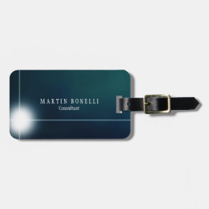 Stylish Greeny Blue Plain Clean Luggage Tag