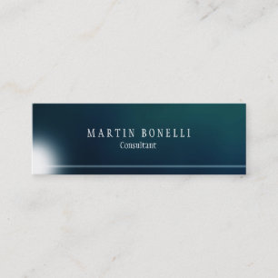 Stylish Greeny Blue Plain Clean Slim Mini Business Card
