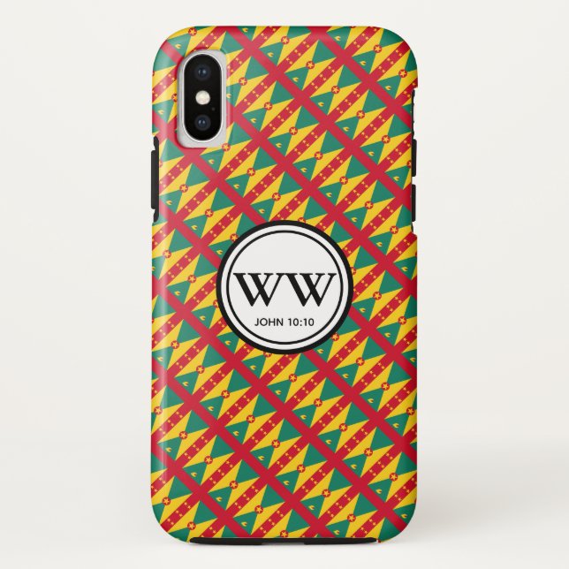 Stylish GRENADA CARRIACOU Monogram Abundant Life Case-Mate iPhone Case (Back)