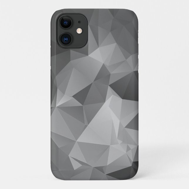Stylish Grey Abstract Pyramid Art Case-Mate iPhone Case (Back)