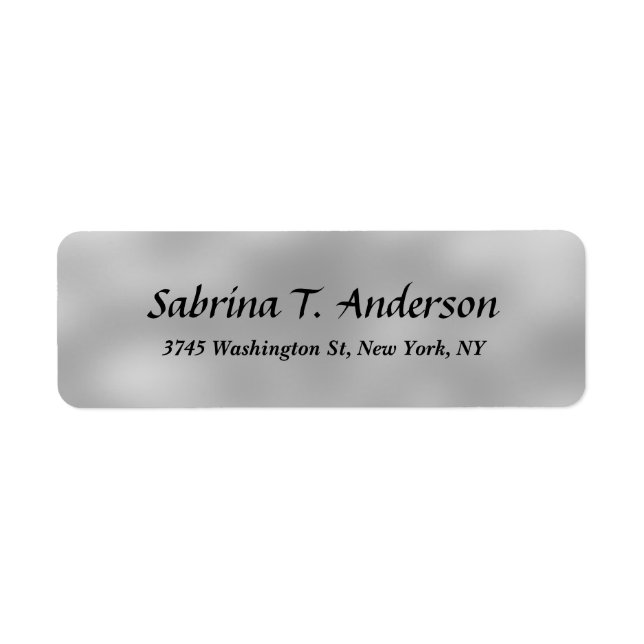 Stylish Grey Creative Professional Elegant Script Return Address Label (Front)