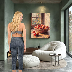 Stylish Grey Denim Look: Personalise Logo & Text Capri Leggings