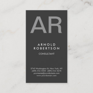 Stylish Grey Trendy Consultant Business Card