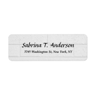 Stylish Grey Wall Professional Elegant Script Return Address Label
