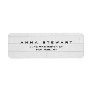 Stylish Grey Wall Professional Modern Personal Return Address Label