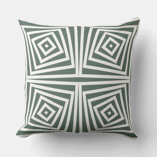 Stylish Grey & White Nested Box Spiral Cushion (Front)