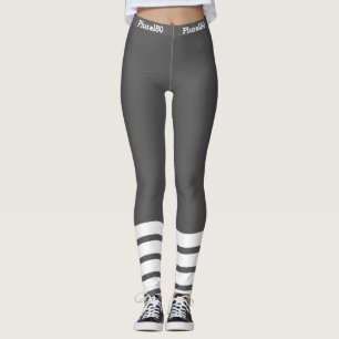 Stylish grey white workout leggings
