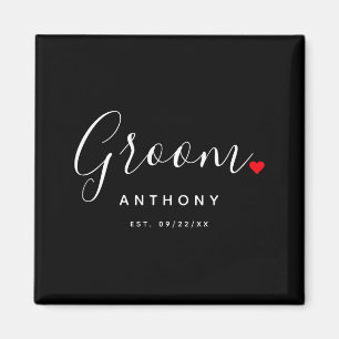 Stylish Groom Wedding T Shirt Magnet