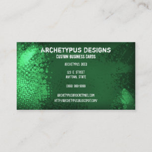 Stylish Grunge - Green Business Card