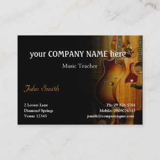Stylish Guitar Business Card