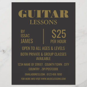 Stylish Guitar Lessons Advertising Flyer