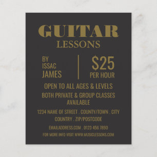 Stylish Guitar Lessons Advertising Flyer