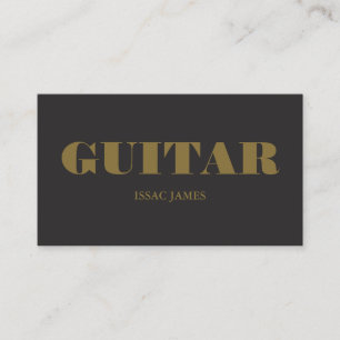 Stylish Guitarist, Professional Musician Business Card