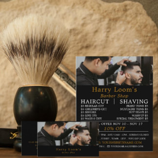 Stylish Hair Cut, Men's Barbers Advertising Flyer