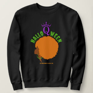 Stylish HALLOQWEEN Afro Queen Halloween Sweatshirt