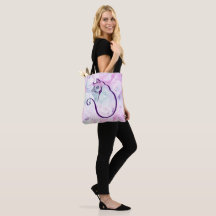 Stylish Hand Drawn Cat Floral Dual Sided Tote Bag