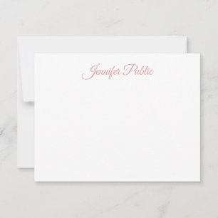 Stylish Hand Script Name Pink Text Template Flat