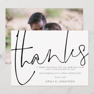 Stylish Handwriting Script Thanks Photo Thank you