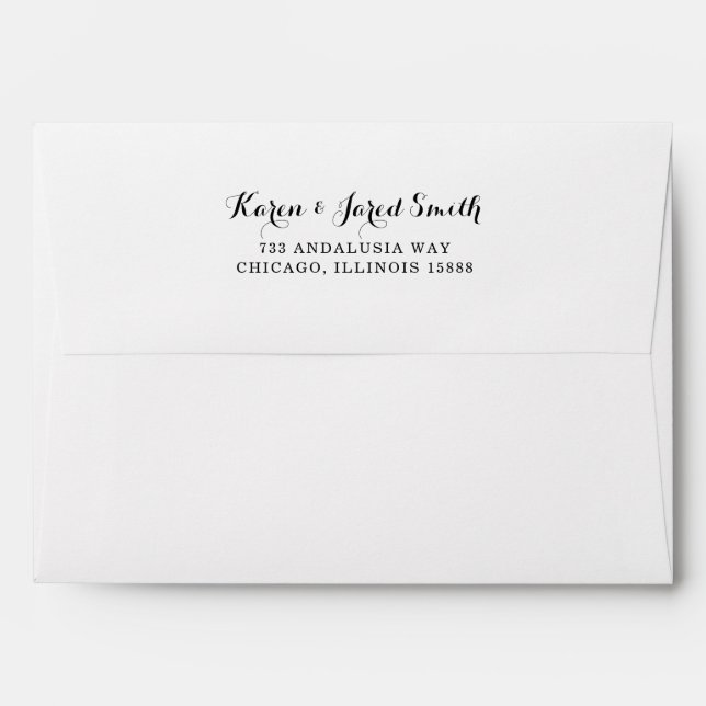 Stylish Handwritten Return Envelope (Back (Top Flap))
