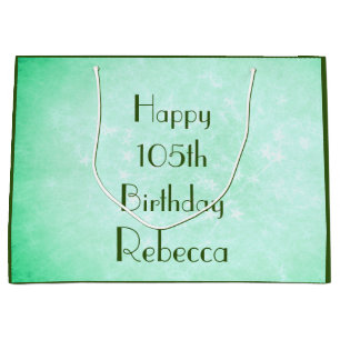 Stylish Happy 105th Birthday design Large Gift Bag